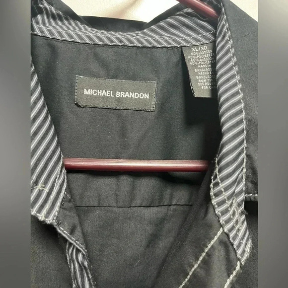 Michael Brandon Shirt Mens Snap Long Sleeve - Picture 2 of 3